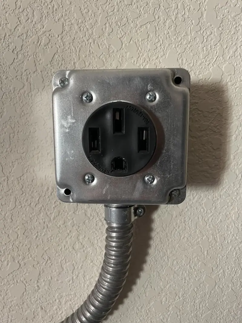 NEMA 14-50 outlet installed for Electrical Panel Upgrade in Three Lakes